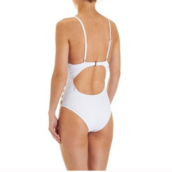 NWT White Crochet One Piece Swim - Picture 3 of 6